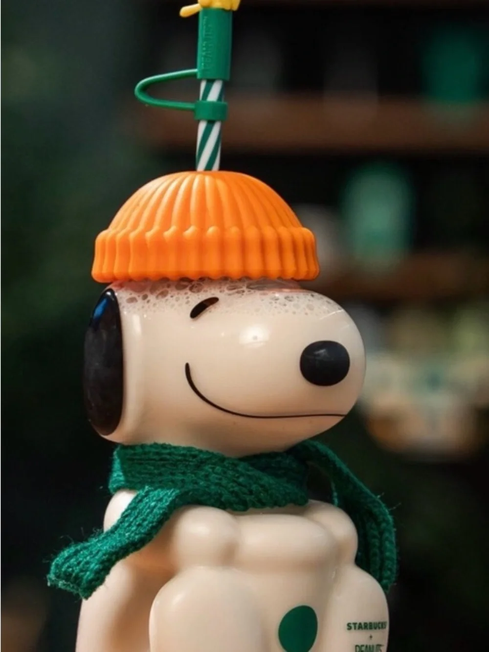 Starbucks Snoopy glass cup. New with box.